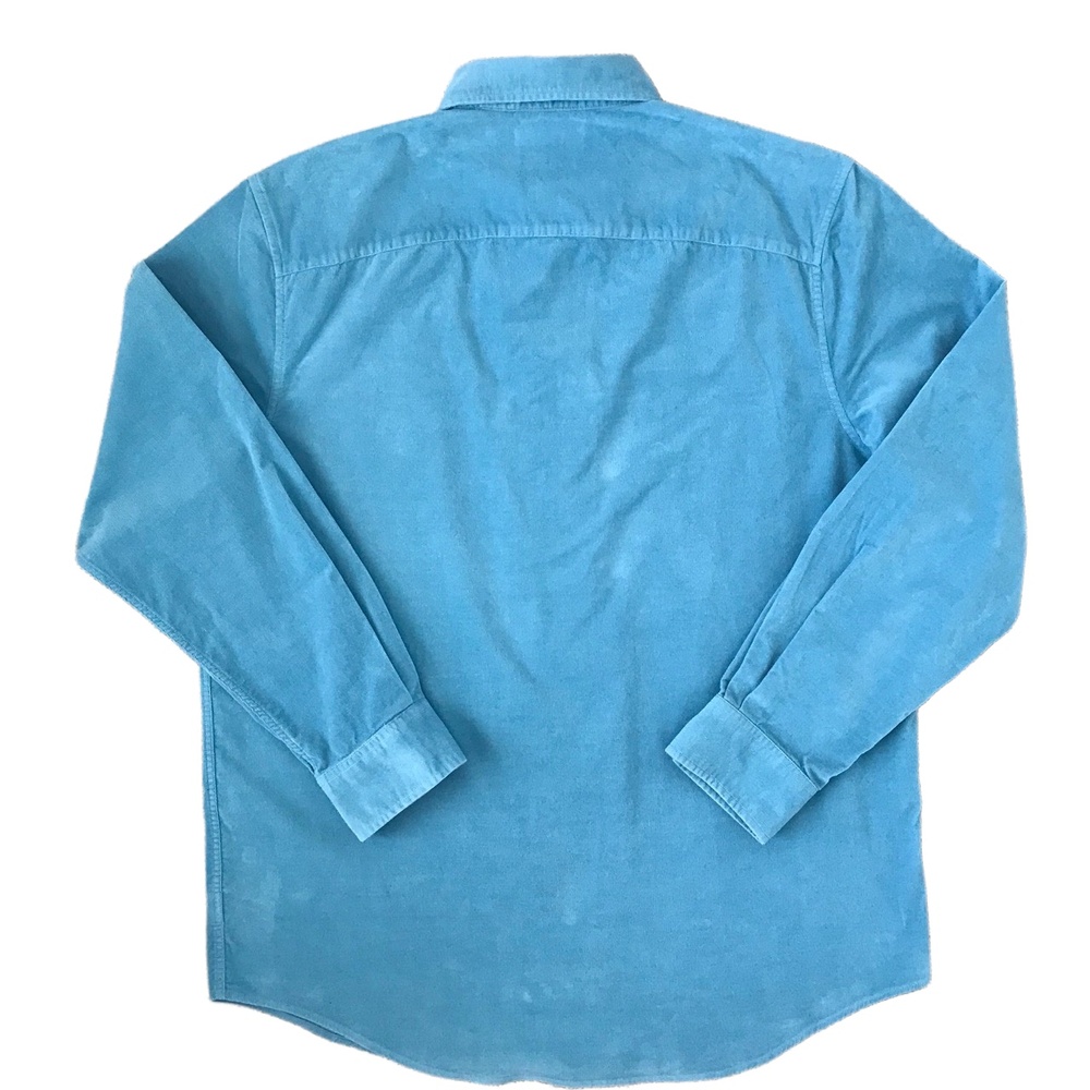Joseph‎ Abboud Button Up Shirt Men's Large Stretch Corduroy Blue Long Sleeve - Picture 3 of 12